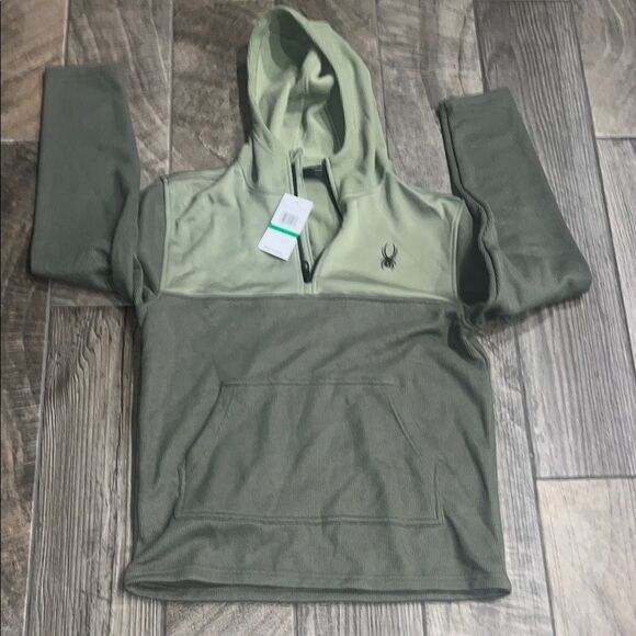 Spyder Olive Green Hooded Jacket - Picture 1 of 4